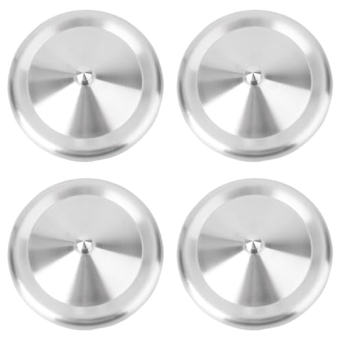ASAKKURA 4 Tapas para Tazas de Acero Inoxidable, Multifunción Prueba de Fugas, Diseño Fácil de Limpiar y Acabado Uso Diario