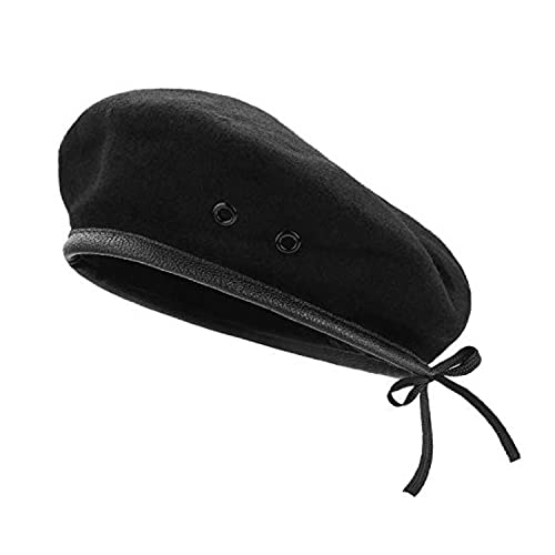 Niozaki Woolen Army Style Rajputana Beret Cap for Men & Women with Star Badge