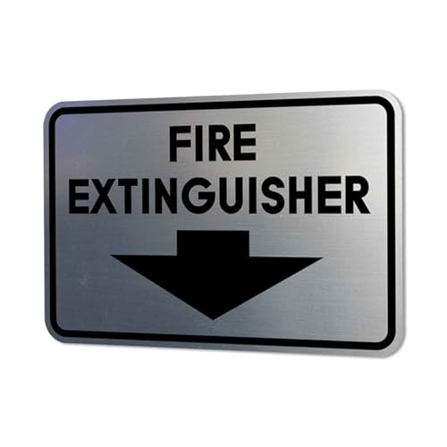 Image of Signs ByLITA Classic Framed Fire Extinguisher (Brushed Silver) - X-Large