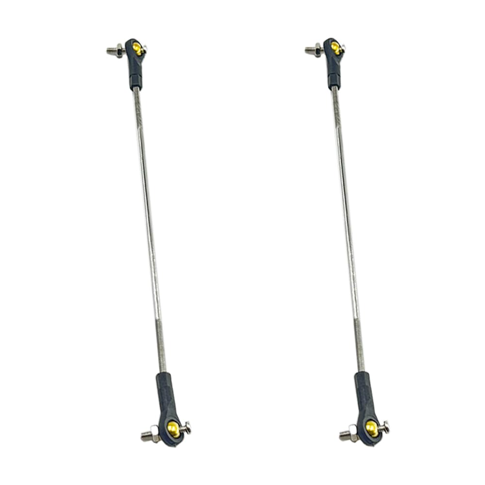 Gracilaria 2PCS RC Toy Push Rod Adjustable Tie Rods Ball Head Joint Servo Linkage Link Rod for RC Airplane Helicopter Car Boat DIY Model Toy Parts (M2x150mm)