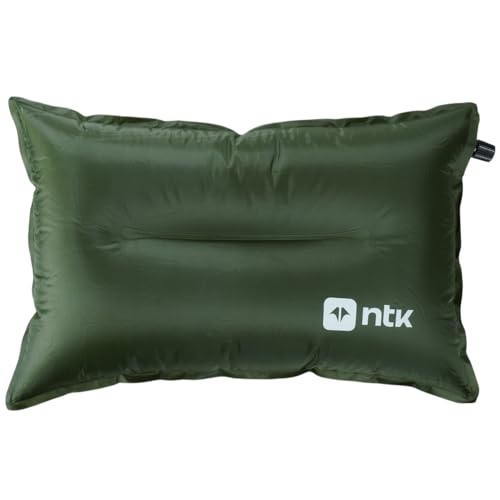 Travesseiro Auto Inflável 45x20x10cm em Poliéster com PVC para Camping e Viagens, Comfy, NTK
