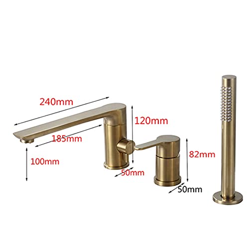 Mélangeur de douche de bain moderne double commande avec douchette à main ergonomique - 5