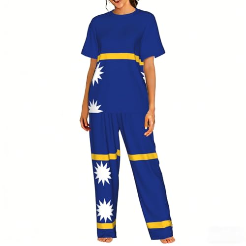 Pyjama Nauru pour femme vêtement de nuit imprimé homewear confortable chic