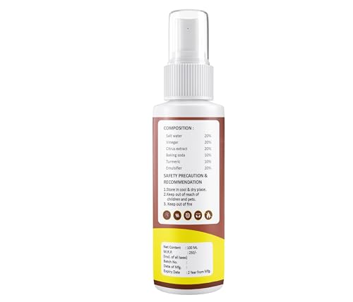 Amish Herbal Termite Spray 100ml Pack-1 |10 Minutes Formula |Removes Entire Termite colony|Powerful 100% Organic No Chemical Termite Repellent Spray for Home Furniture Long Lasting Wood Protection