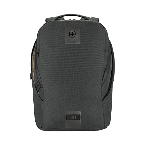 WENGER MX ECO Light 612262 plecak na laptopa z kieszenią na tablet, notebook do 16 cali, tablet do 10 cali, organizer, 19 l, dla kobiet i mężczyzn, do biura, podróży biznesowych, uniwersyteckich, szary, zrównoważony