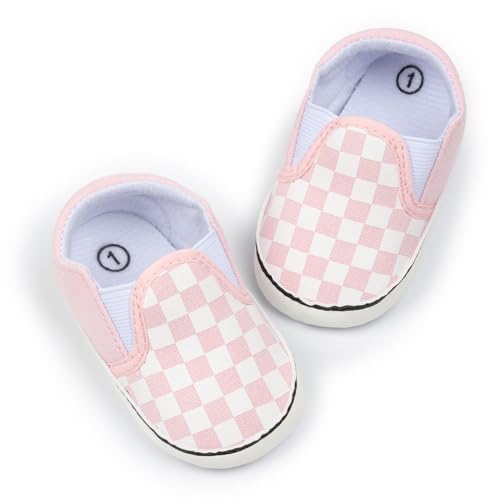 Image of Sonsage Baby Girls Boys Canvas Shoes Soft Sole Slip On Newborn Crib Moccasins Casual Sneaker Infant Austin Boy's Flat Lazy Loafers First Walkers Skate Shoe