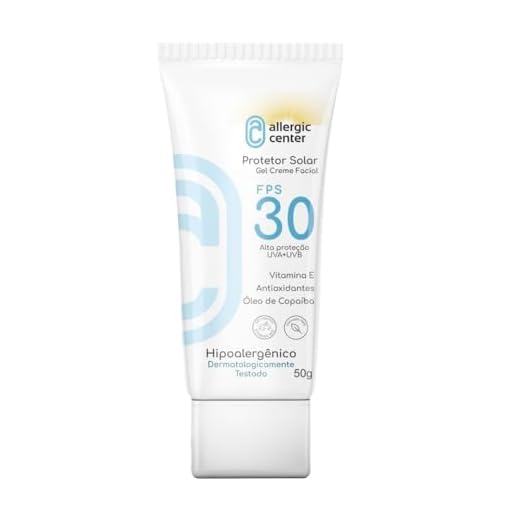 Protetor Solar Facial Hipoalergênico Alta Proteção UVA e UVB Allergic Center 50gr (FPS 30)