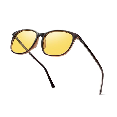 Night Driving Glasses With Anti-Glare Polarization, Yellow Night Vision Glasses, Suitable for Men And Women