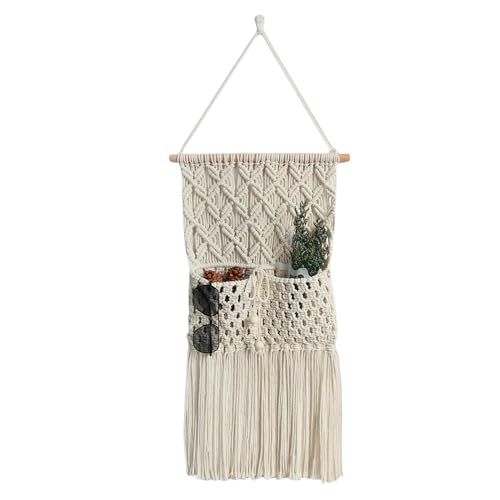 Tapisserie murale bohème avec sac de rangement pour organiser et décorer une tanière cosy