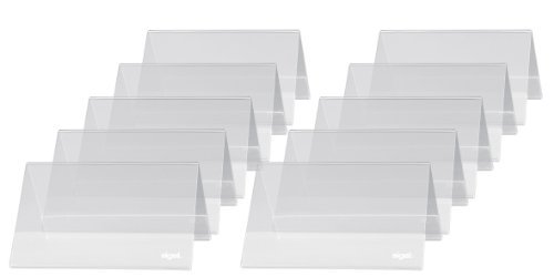 Supports de table en forme de toit transparents 100x60mm double face rigides - 3