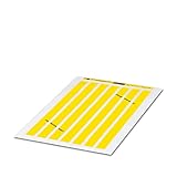 PHOENIX 824230 - Gewebeetikettenbogen,bestellbar:bogenweise,gelb,beschriftet nach Kundenangaben,Schriftfeldgröße:19 x 11 mm,Anzahl der Einzels:198,1 stu