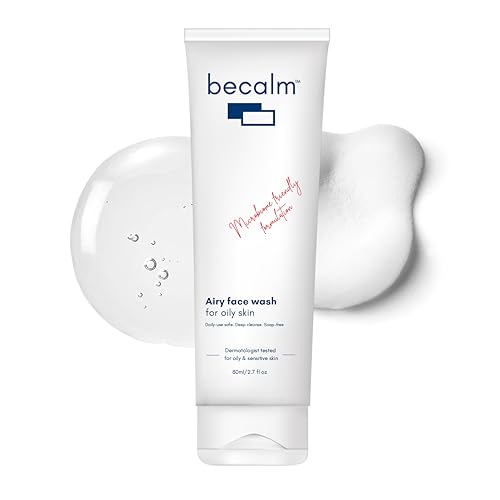 Image of Becalm Daily Salicylic Acid Face Wash for Oily and Acne Prone Skin | Airy face wash for Men & Women | Soap & Sulphate free | Oil, Acne, Dullness, Pore control | Microbiome friendly | With Quaternium - 73 & Prebiotic | No fragrance