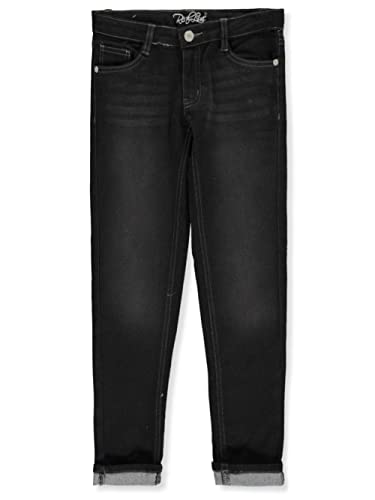 Real Love Girls' Dark Stitch Jeans - Black, 6