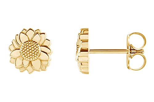 AFFY 14K Gold Plated 925 Sterling Silver Plain Minimalist dainty Stud Earrings Jewelry For Her Women Birthday Gift