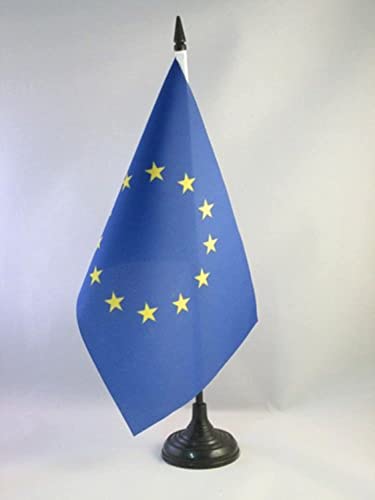 AZ FLAG - Tischflagge Europäische Union - 21x14 cm - Europa Tischfahne 14 x 21 Cm - Flaggen