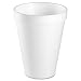 Dart 12J12, 3.5" Top & 2.1" Bottom Diameter, 4.4" Height, White Insulated Foam Cup,  12 oz