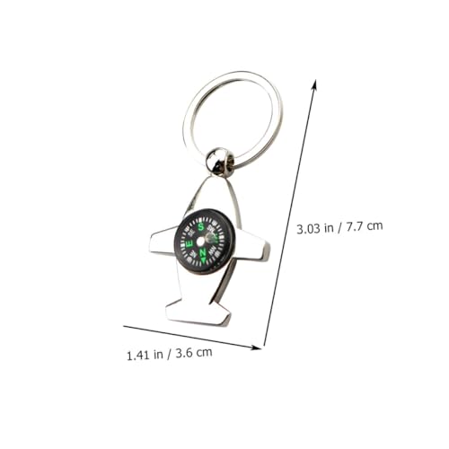 Brújula llavero 3 piezas aleación zinc para camping miniatura 2
