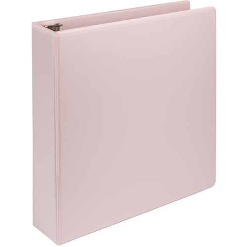 Samsill Plant-Based 2 Inch Durable D-Ring View Binder Eco-Friendly USDA Certified Biobased Single Light Pink