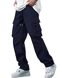 Conçu avec soin: Ce pantalon pour homme en coton et chanvre offre un confort maximal grâce à sa ceinture élastique en caoutchouc et son cordon de serrage réglable à la taille. Les poches latérales et arrière spacieuses facilitent le transport des objets.