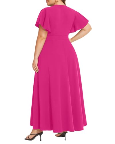 Image of Pinup Fashion Plus Size Formal Wedding Guest Cocktail High Low Long Dress