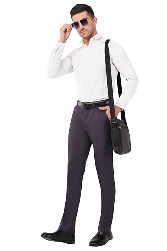 Image of SaintX Men's Premium Solid Formal Shirt | Slim Fit | Plain Full Sleeve | Feather Touch Soft Finish | Wrinkle Resistant | No Ironing Required | 360 Highly Stretchable Fabric