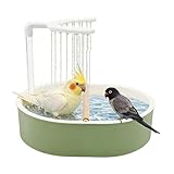 Générique Bain d'oiseau pour Cage | Alimenté par USB, Bain Automatique,Douche pour Oiseaux | pour Cage, Perruche, inséparable, Diamant Mandarin, calopsitte, Conure, Tourterelle rosegorge