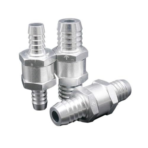 Válvula de antirretorno 6mm en aleación de aluminio mecanizado plateado