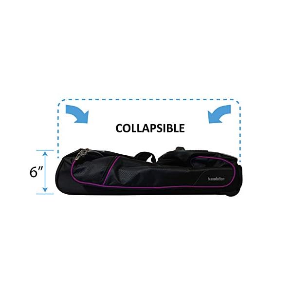 Travolution 23 Inch Garment Rack Duffel with Wheels, Black/Pink