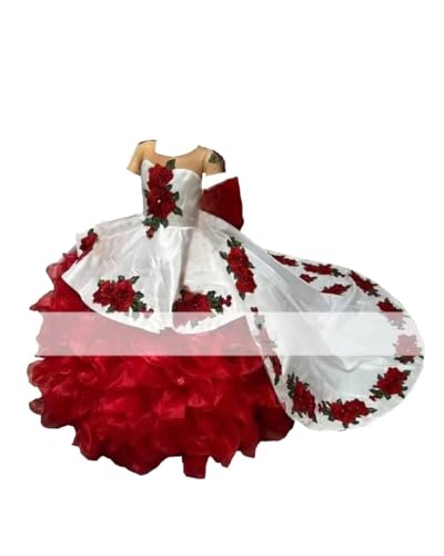 Floral Flowers Embroidered Appliques Girls Quinceanera Dresses Mint Charro Pageant Dress Teens 2025