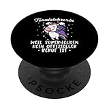 Tennislehrerin Superheldin PopSockets mit austauschbarem PopGrip