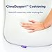 C CUSHION LAB Deep Sleep Pillow, Patented Ergonomic Contour Design for Side & Back Sleepers, Orthopedic Cervical Shape Gently Cradles Head & Provides Neck Support & Shoulder Pain Relief - Calm Grey
