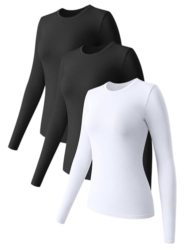 Sous-vêtements médicaux hauts manches longues femme col rond ajustés extensibles style-D M