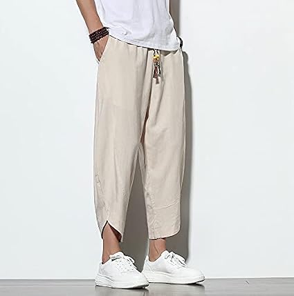 Men Autumn Ankle-length Pants Solid 