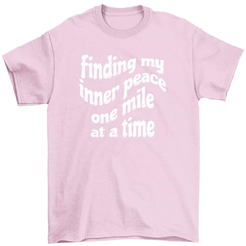 Image of Kids T-Shirt Inner Peace One Mile at a Time Light Pink, 7-8 Years