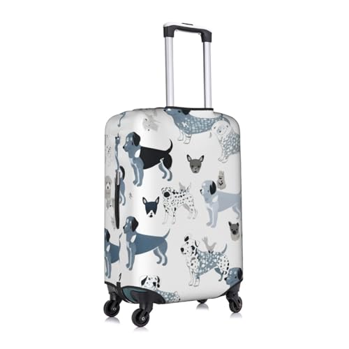 Dachshund Dog Print Protective Suitcase Cover Washable Travel Luggage Protector with Concealed Zipper3