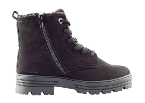 Ladies' Winter Warm Lined Combat Fashion Casual Zip Ankle Boots, Size UK - Image 4