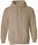 Joe's USA Men's Hoodies Soft & Cozy Hooded Sweatshirt, Sand, Large