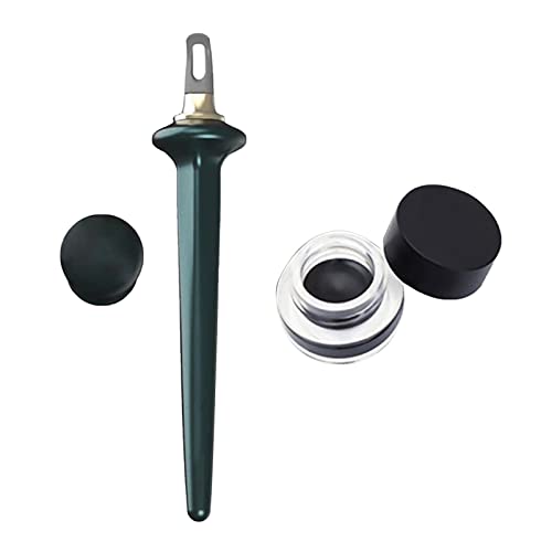 Hyper Easy EyeLiner Guide Wand Tool, Waterproof and Smudge Resistant, Hyper Easy Liquid Pen No-Skip Eyeliner with Silicone Applicator Tool Easy to Hold Handle with Soft Flexible Precision Tip (A)