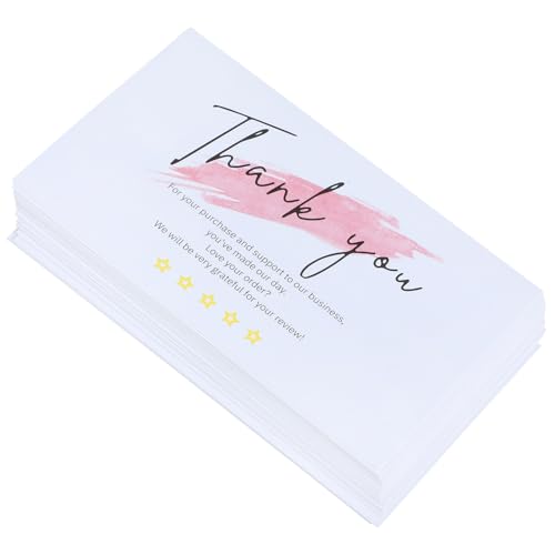 HOODANCOS 60piezas Tarjetas De Agradecimiento Para Negocios Boda y Shower Etiquetas De Agradecimiento Elegantes Para Pequeñas Tiendas y Compras Online