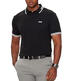 Col en maille plate BOSS Paul 10255848 01, Polo Homme, Black007,