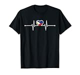 Philippines Heartbeat Philippine Flag Design Pinoy Pride T-Shirt