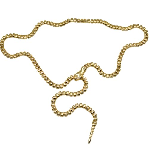 Decorative Belt Unique Snake Head Design Metal Waist Belt Metal Chain Belt For Women Mens Pants Skirt Coat Accessories for Country Concert Outfit(Gold)