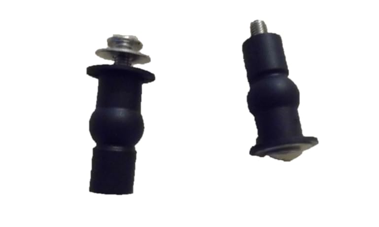 Two Inch Toilet Seat Mounting Bolts with 2 inch Rubber Locking Mechanism by NuFlush