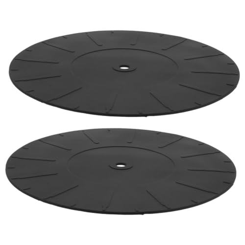 JEWEDECO 2pcs Vinyl Record Pad Turntable Mats Felt Slipmats for Vinyl Turntable Record Player Accessories Silicone Mat