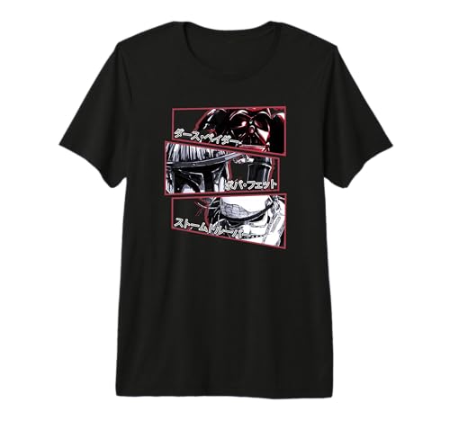 T-shirt Star Wars Visions Stacked Panel Poster en coton premium imprimé