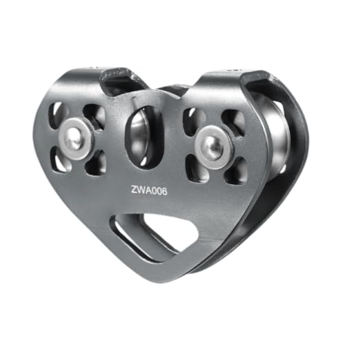 Vaveren 30kN Double Pulley Zip Line System for Rappelling and Hauling, Grey