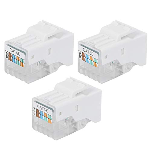 Fafeicy 3pcs Módulo RJ45 Cat5e Desapelador de Socket de Conector de Redes Gratuitas de Redes
