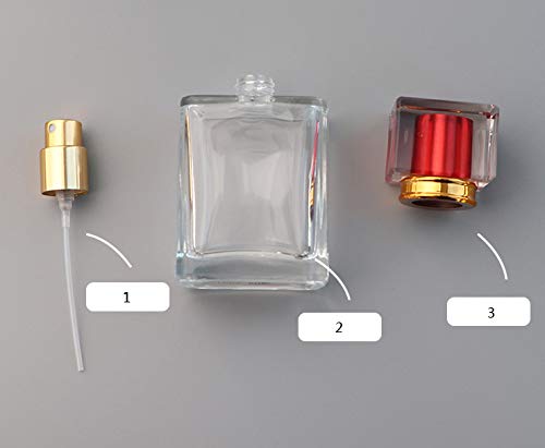 50ml Refillable Clear Glass Luxury Spray Perfume Bottle Empty