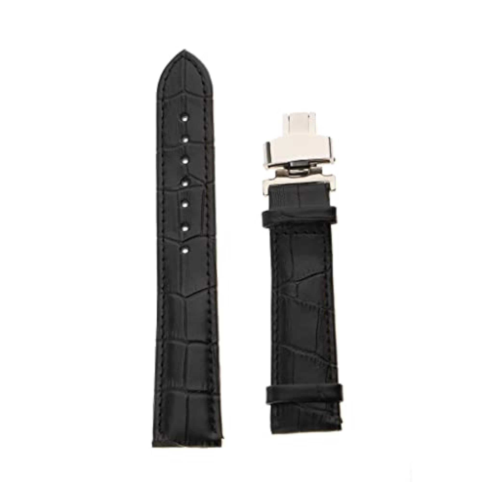 Leather Watch Band Butterfly Deployment Clasp Buckle