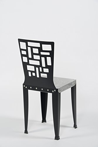 Chaises Lilou D5 métal Noir chaises robustes faciles à nettoyer